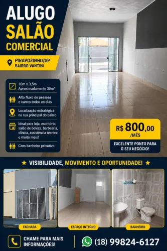 Salão Comercial em Pirapozinho