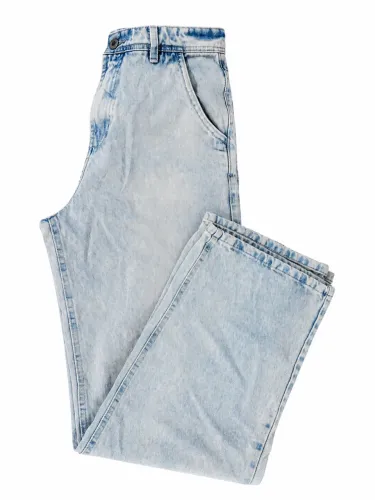 Calça Jeans Azul Clara Super Baggy Tamanho 36