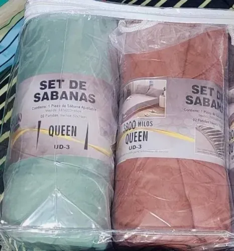 Lençol com elastico Queen com 2 fronhas