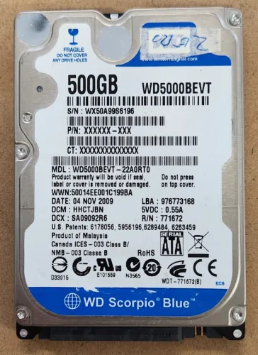 HD Notebook 500GB Western Digital 2.5 SATA 100% Testado