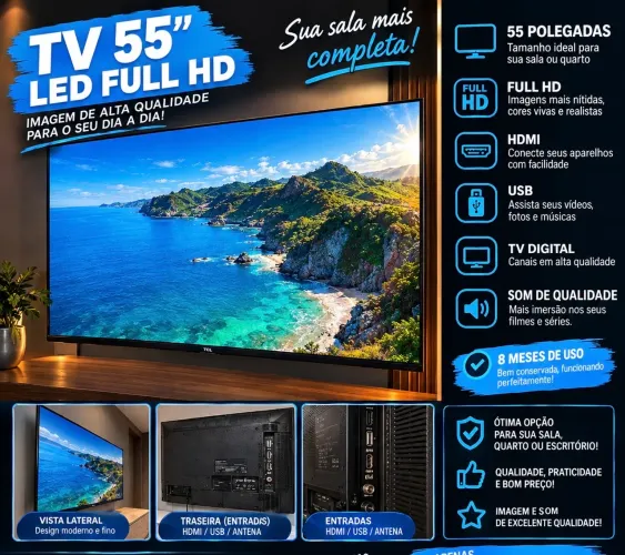 Televisão TCL 55 polegadas