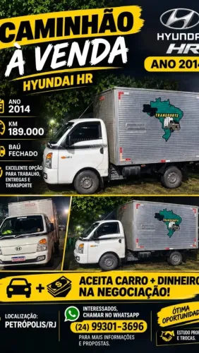 Caminhão Baú Hyundai aceita negociação 