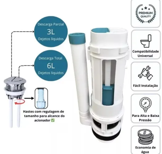 Kit manutenção caixa acoplada 