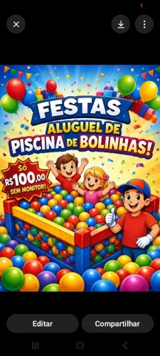 Aluguel de piscina de bolinha 