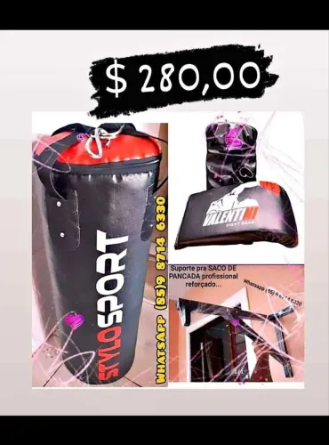 saco de pancadas suporte e luvas. entrega grátis