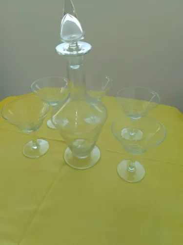 Jogo de Taças, Cálices, Copos, e Jarra de Cristal lapidado - 38 peças