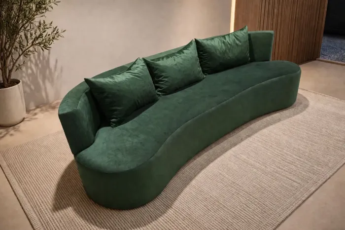 Sofa modelo curvo com 2,50