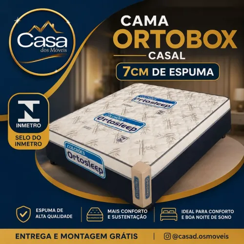 Cama casal 7cm de espuma