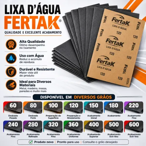 Lixa D?Água FertaK - Grãos 60 ao 600