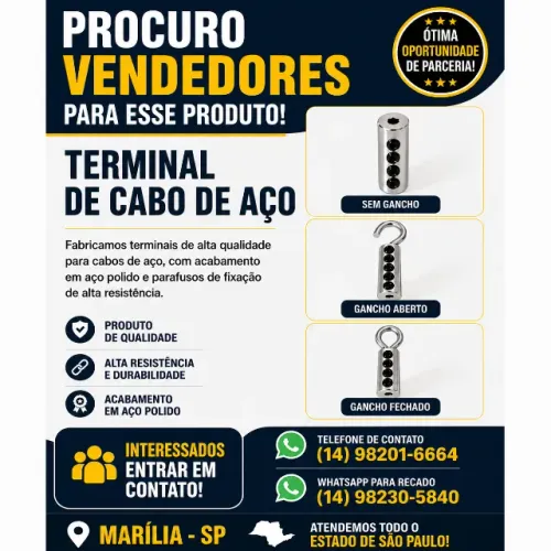 Terminal de cabo de aço para portão eletrônico e equipamentos de academia à venda