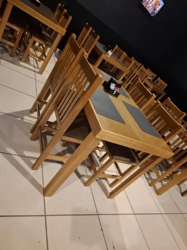 Mesas e cadeiras para restaurante, pizzaria, churrascarias, no atacado