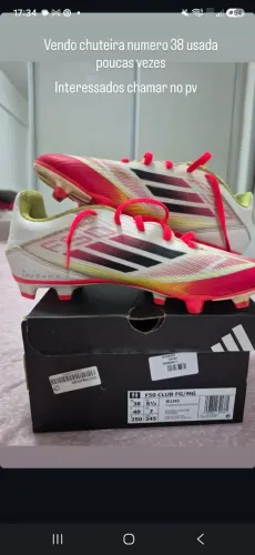 Vendo chuteira tamanho 38