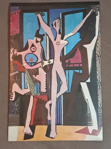 picasso: gravura antiga offset - decorativa, colecionável. anos 1960