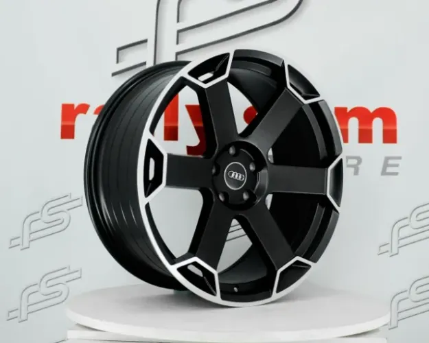 Jogo de Roda Audi Rs6 GT Preto Borda Diamantado 5x112 - 22x9,5 Offset 26 (Nv)