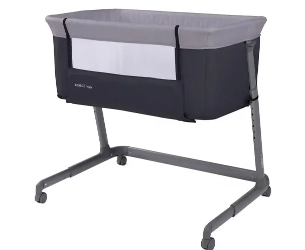 Berço acoplado cercadinho Co-bed Pluggy, 0 a 9kg, Cinza Escuro