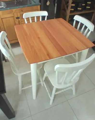 Conjunto de Mesa Quadrada Milena 80 X 80