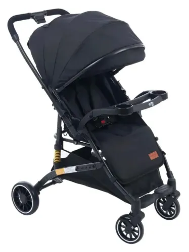 Carrinho Passeio Bebê Alça Reversível Yougo Preto Maxi Baby
