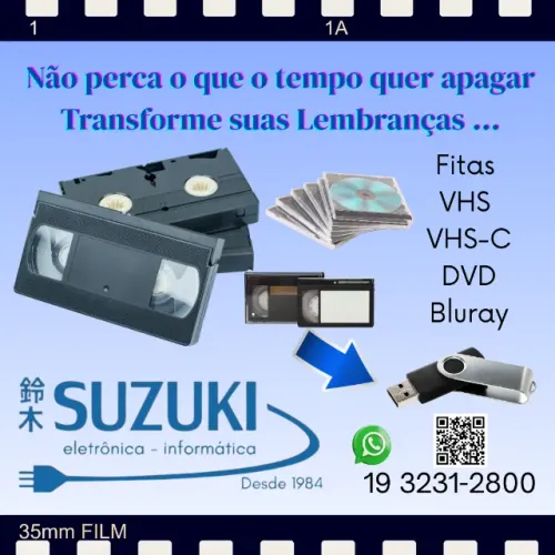 Conversão de fitas VHS , VHS C e K7 audio , Cds musicas 