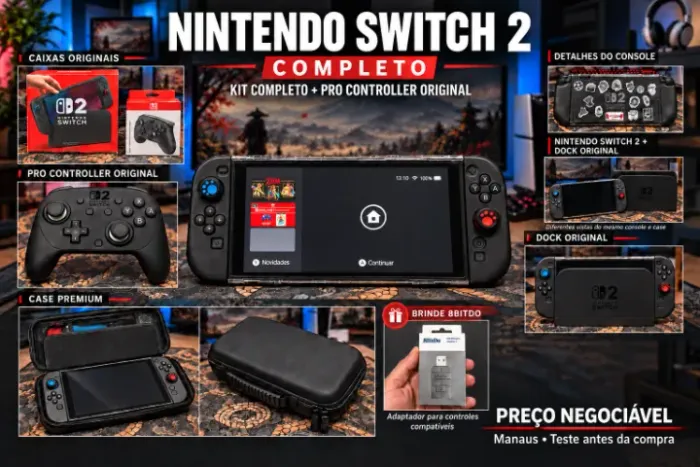 ? Nintendo Switch 2 Completo + Pro Controller Original + Case Premium