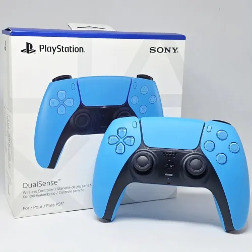 Dualsense ps5 azul celeste novo nota e garantia 