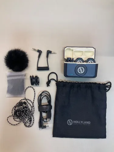 Microfone Lapela Hollyland Lark M2 Câmera e Filmadoras