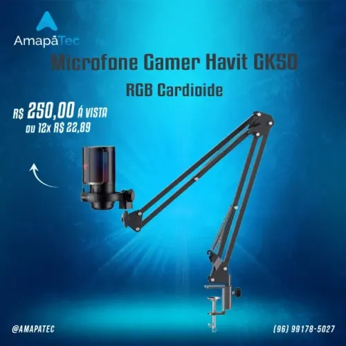 Microfone Gamer Havit GK50 Pro