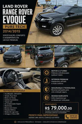 Land Rover Range Rover Evoque Pure Tech 2.0 Aut. 5P 2015