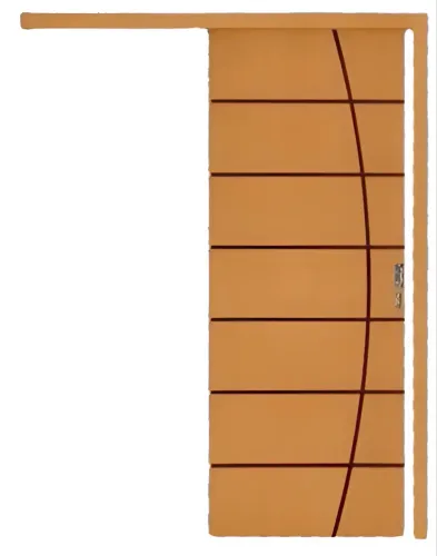 Kit Porta De Correr Com Trilho 210x82 com fechadura nova