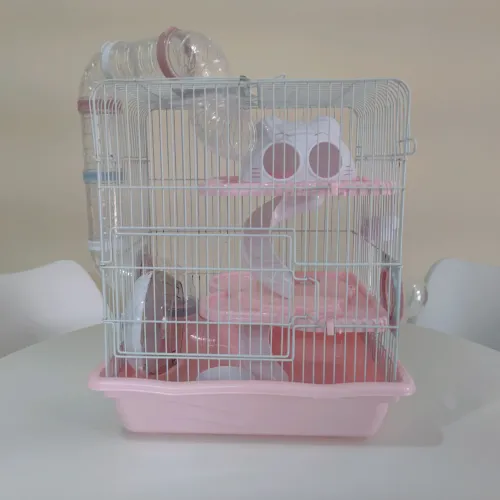 Gaiola Rosa de 2 andares para hamster (entrega somente pessoalmente)