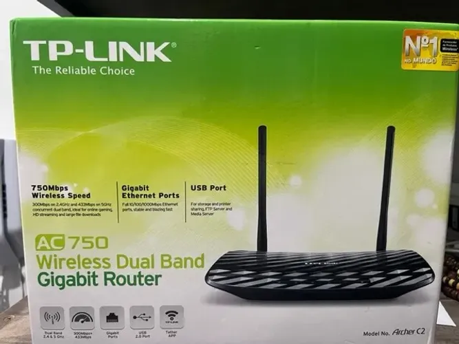 Roteador Tp-link Archer C2 Ac750 Dual Band Gigabit - Novo - Nunca Usado