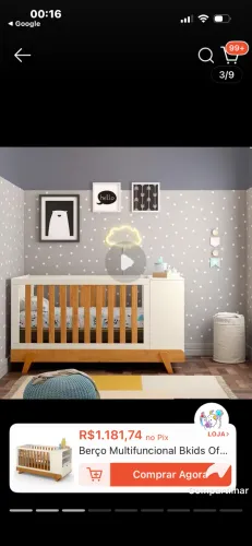 Berço que vira cama montessoriana 
