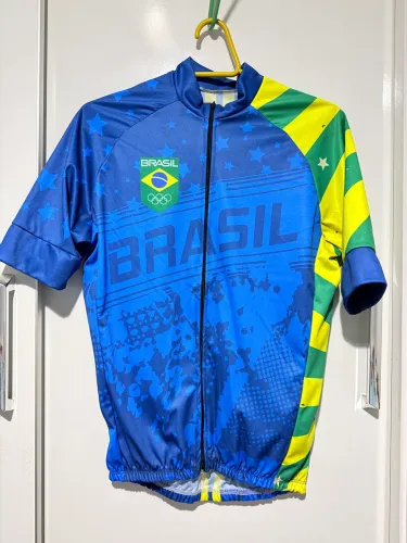 Camisa ciclismo Brasil tamanho P/M
