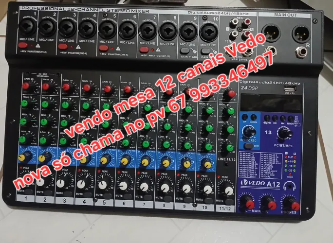 Vendo mesa Vedo 12 canais.Nova sem uso