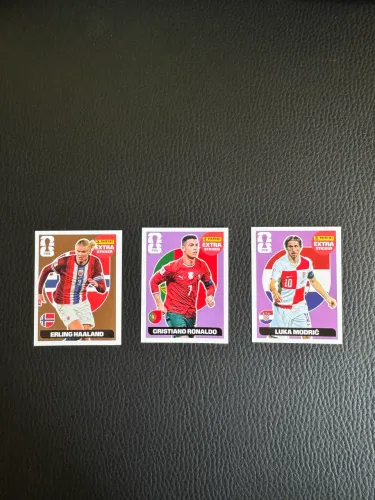 Figurinhas Extra Legend 2026- CR7/Haaland/Modric