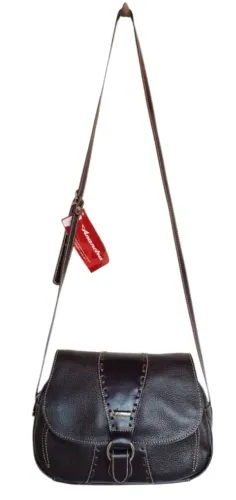 Bolsa Transversal Feminina Couro Legítimo Anandra Cor Café