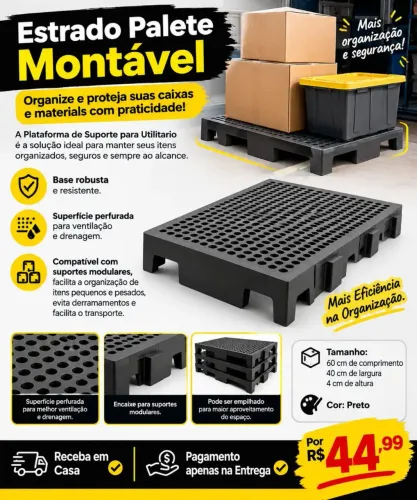 Estrado Palete Montável novo Entregamos
