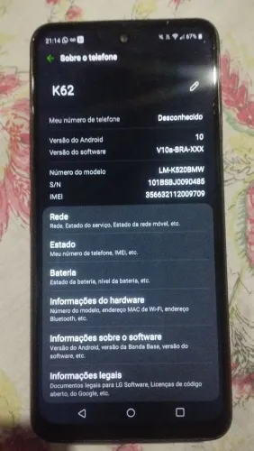 LG k62 