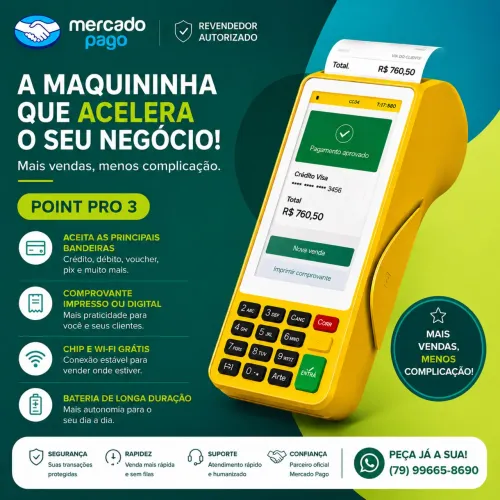 Maquineta de Cartão Point Pro 3 Promoção