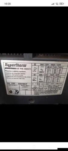 Corte Plasma hyperthem 105 
