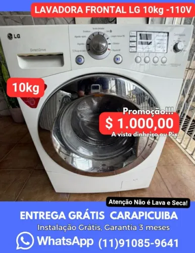 Promoção Lavadora 10kg $ 1.000,00 LG, Entrega Grátis Carapicuiba