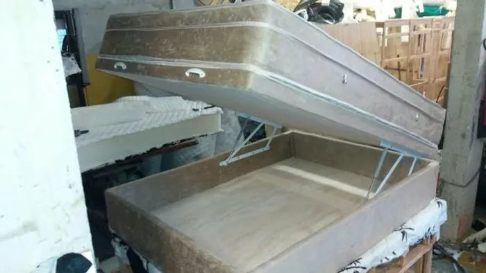 Cama casal box baú e colchão D45 ou molas