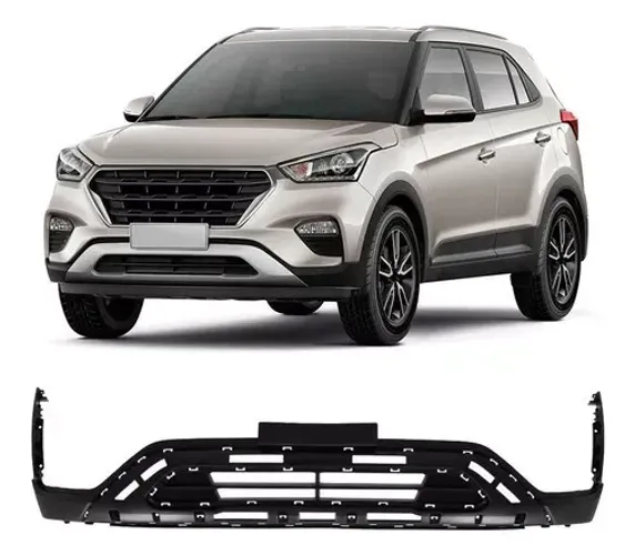 Parachoque Inferior Hyundai Creta 2017 à 2019 - Preto Texturizado - Logomarca - Genuíno