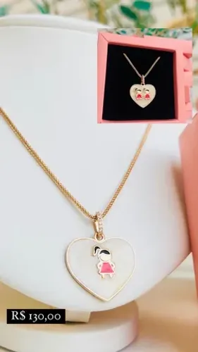 Colar Filha/Filhas Dia das Mães 