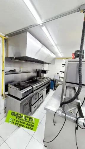 Cozinhas Profissionais inox- hamburgueria sob medida