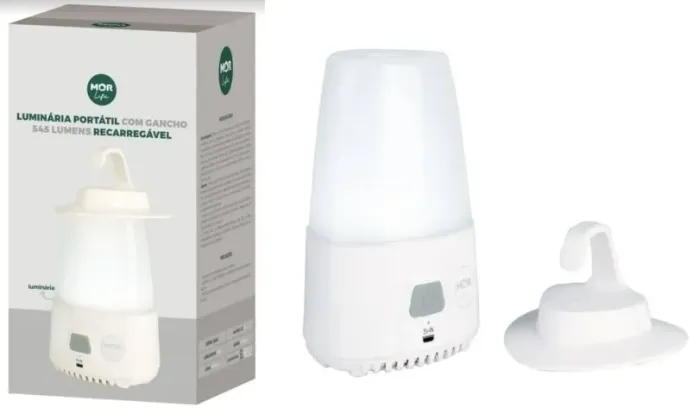 Luminária / Lampião Portátil 545 Lumens / Recarregável - Mor