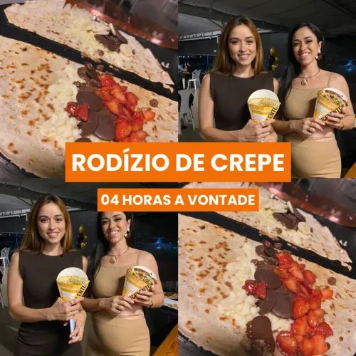 Buffet crepe e macarrão - Evento de 04 horas 