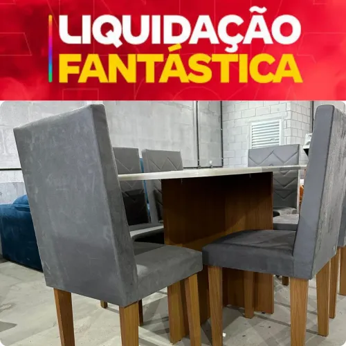 Liquidação mesa de jantar 6 cadeiras 