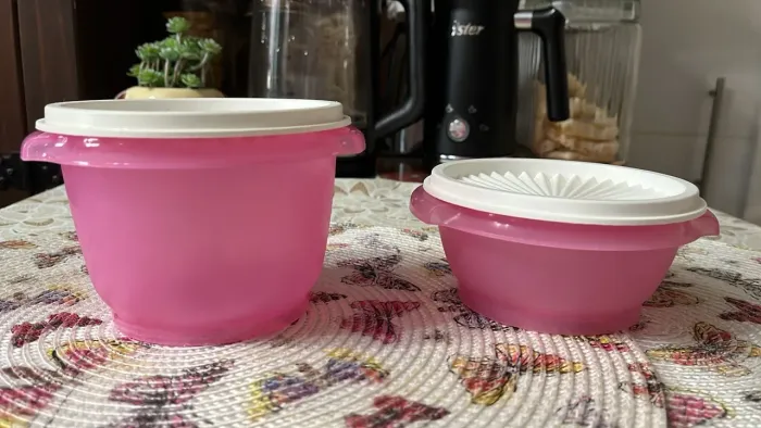 Tupperware redondinhas 250 ml e 350 ml 