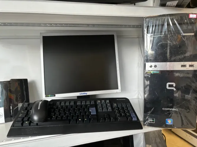 Kit Computador Completo Hp Compaq AMD Athlon X2 04Gb Hd 250 + Monitor 17? Pol. Quadrado 