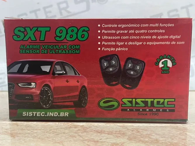 Alarme automotivo sistec 2 controles instalado 